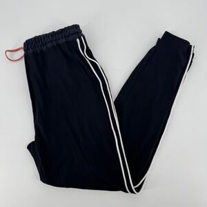 FP Movement Black Jogger Pants White Side Stripe Drawstring Women's XS